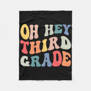 O Hey Derde Klas Groovy Leuk Terug Naar School Ler Fleece Deken