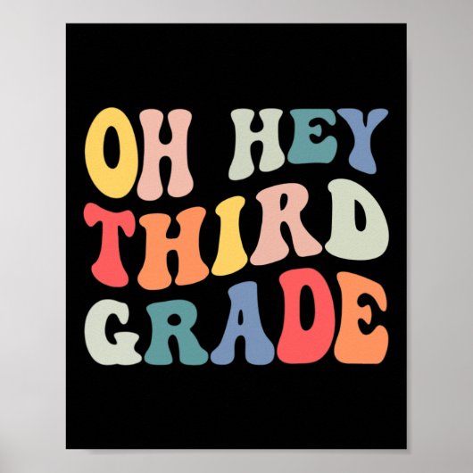 O Hey Derde Klas Groovy Leuke Terug naar School Le Poster (Voorkant)