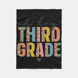 O Hey Derde Klas Terug naar school Studenten 3e gr Fleece Deken