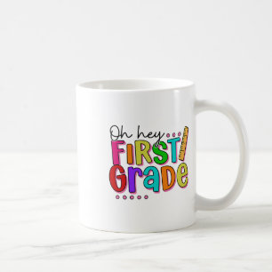 O Hey Eerste Klas Ck Naar School Voor Leraren Kind Koffiemok