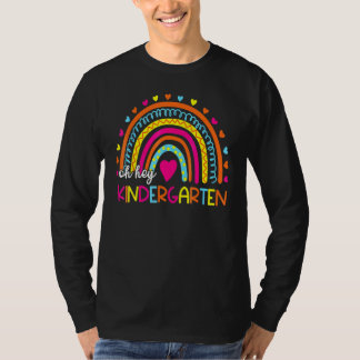O Hey Kleuterschool Terug naar school Regenboog vo T-shirt