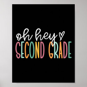 O Hey Tweede Klas Terug Naar School Gelukkig Eerst Poster