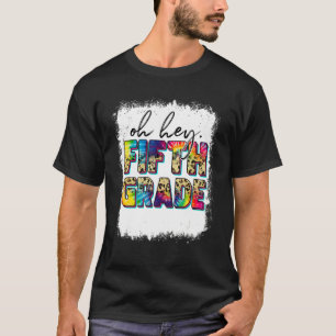 O Hey Vijfde Klas Terug naar School Tie Dye Luipaa T-shirt
