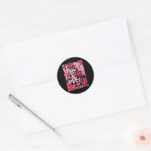 O Hoe Hij Ons Liefheeft Boho Valentijn Bloem Jezus Ronde Sticker (Envelop)