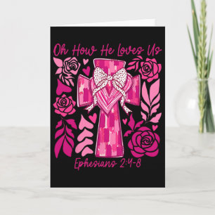 O Hoe Hij Van Ons Houdt Boho Valentijnsdag Christe Kaart