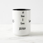O Hoe ik van Jezus Coffee Mok hou (Midden)