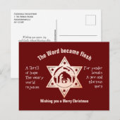 O HOLY NACGHT kerstBriefkaart Feestdagenkaart (Voorkant / Achterkant)