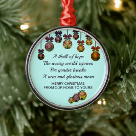 O HOLY NGHT | Festive Baubles | Kerstmis Metalen Ornament