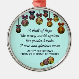 O HOLY NGHT | Festive Baubles | Kerstmis Metalen Ornament