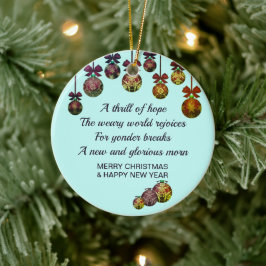 O HOLY NGHT | Nieuwjaar Kerstmis Keramisch Ornament