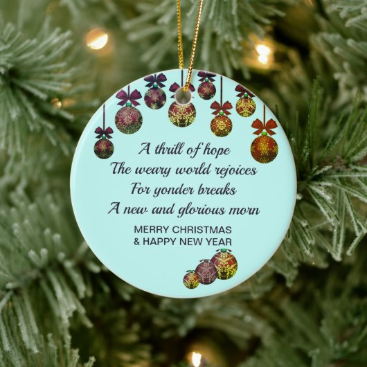 O HOLY NGHT | Nieuwjaar Kerstmis Keramisch Ornament (Boom)