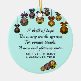 O HOLY NGHT | Nieuwjaar Kerstmis Keramisch Ornament