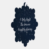 O Holy Night Christmas Song Tekst op Starry Sky Ornament Kaart (Rechts)