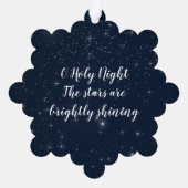 O Holy Night Christmas Song Tekst op Starry Sky Ornament Kaart (Achterkant)