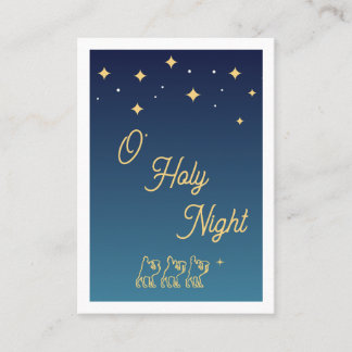 O Holy Night Elegant Christmas Prayer Card Plaatskaartje