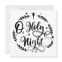 O, Holy Night Hand Lettering Script | B&W | Foto