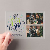 "O Holy Night" Kerstfoto Acryl Uitnodigingen (Insitu (Draagbaar))