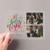 "O Holy Night" Kerstfoto Acryl Uitnodigingen (Insitu (Draagbaar))