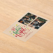 "O Holy Night" Kerstfoto Acryl Uitnodigingen (Laagn)