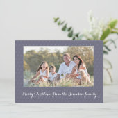 O Holy Night Kerstmis Foto Feestdagenkaart (Staand voorkant)