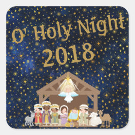 O' Holy Night Manger Jesus Wise Mannen Stickers