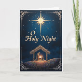 O Holy Night Nativity Card Kaart (Voorkant)