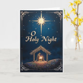 O Holy Night Nativity Card Kaart (Gele Bloem)