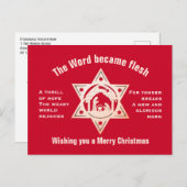 O HOLY NIGHT Nativity Christmas Feestdagenkaart (Voorkant / Achterkant)