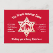 O HOLY NIGHT Nativity Christmas Feestdagenkaart (Voorkant)