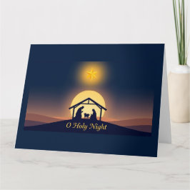 O Holy Night Nativity Christmas Kaart