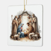 O Holy Night – Nativity Under Starlight Keramisch Ornament (Links)