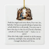 O Holy Night – Nativity Under Starlight Keramisch Ornament (Achterkant)