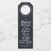 O Holy Night Songtekst voor Kerstmis Flessenhanger (Voorkant)