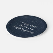 O Holy Night Stars Kerstlied Papieren Bordje (Gekanteld)