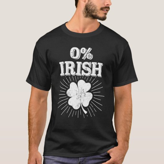 O Iers met shamrock voor grappige St. Patricks day T-shirt (Voorkant)