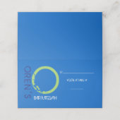 O INITIAAL COLLECTIE Bar Mitzvah Seating Escort Plaatskaartje (Buitenkant ongevouwen)