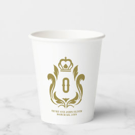 O Initiaal Gold Crest Paper cup Papieren Bekers