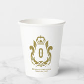 O Initial Gold Crest Papieren bekertje Bekers (Voorkant)