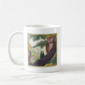 O is de oude uil die in een boom zit koffiemok (Links)