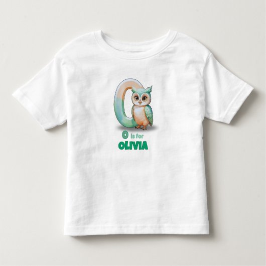 O is for Olivia - Custom Toddler T-Shirt (Voorkant)