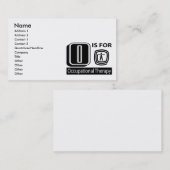 O is voor beroepsmatige behandeling visitekaartje (Voorkant / Achterkant)