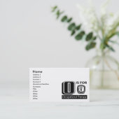 O is voor beroepsmatige behandeling visitekaartje (Staand voorkant)