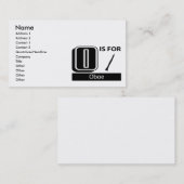 O is voor oboe visitekaartje (Voorkant / Achterkant)