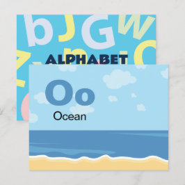 O is voor Ocean - Alphabet Flash Kaart