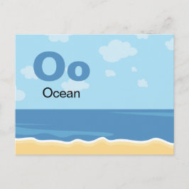 O is voor Ocean - Alphabet Flash Kaart