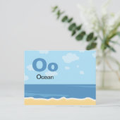 O is voor Ocean - Alphabet Flash Kaart (Staand voorkant)