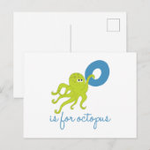 O is voor octopus briefkaart (Voorkant / Achterkant)