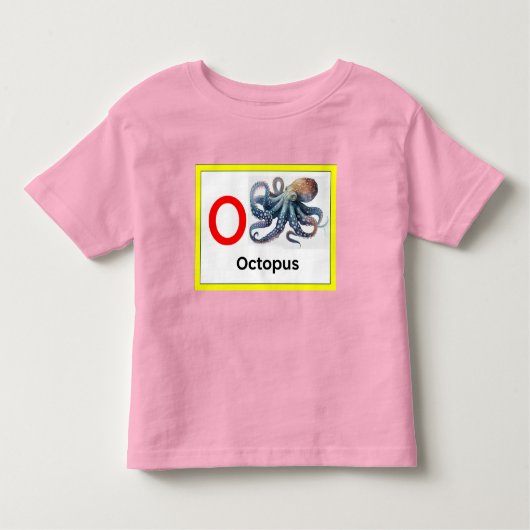 O is voor Octopus Kinder Shirts (Voorkant)