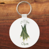 O is voor Okra. Sleutelhanger (Voorkant)