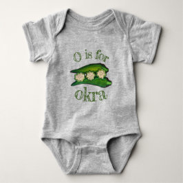 O is voor OKRA Southern Food Cooking Plant Romper